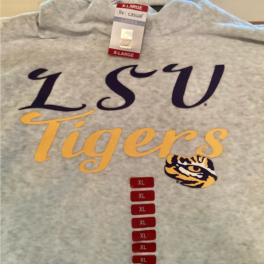 LSU GIRLS HOODIE. EXTREMELY SOFT SIZE XL. BRAND NEW WITH TAGS,